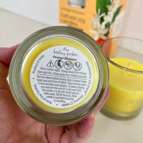 The Healing Garden Orange Blossom Natural Soy Candles 3.8 oz - Picture 2 of 6